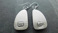 Polychrome Jasper Landscape Stone Oxidized Sterling Silver Mod Southwest Dangle Earrings