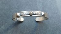 Champagne Diamond Sterling Silver Industrial Cuff, Snakeskin Wire Metal Stud Colored Diamond Bracelet