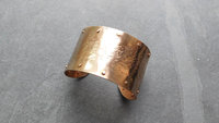 Bronze Hammered Rivet Heavy Metal Cuff Bracelet