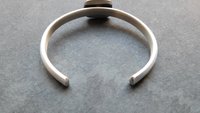 Apple Green Chrysoprase 14k Gold Accent Sterling Silver Cuff Bracelet