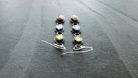 Citrine Iolite Garnet Multi Stone Oxidized Sterling Silver Long Gemstone Dangle Earrings