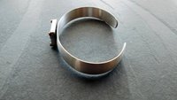 Aquamarine Raw Crystal Oxidized Sterling Silver 14K Gold Dot Mixed Metal Cuff Bracelet
