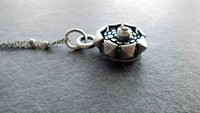 Green Tourmaline Ornate Sterling Silver Wire Studs Modernist Pendant Necklace