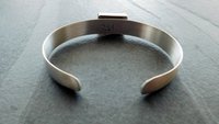 Aquamarine Raw Crystal Oxidized Sterling Silver 14K Gold Dot Mixed Metal Cuff Bracelet