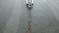 Indicolite Tourmaline Raw Crystal Mineral Oxidized Sterling Silver 14K Gold Mixed Metal Pendant Necklace
