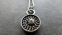 Earth Tone Colored Diamond Sterling Silver Modernist Wire Pendant Necklace