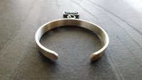 Indicolite Tourmaline Raw Mineral Dangle Charm Sterling Silver Cuff Bracelet