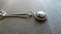 Kazakhstan Golden Hill Lavender Turquoise Nugget Sterling Silver Pendant Necklace