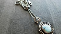 Kazakhstan Golden Hill Lavender Turquoise Nugget Sterling Silver Pendant Necklace