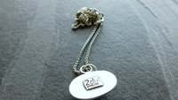 Rainbow Moonstone Sterling Silver Ornate Patterned Wire Pendant Necklace