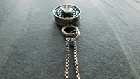 Sterling Silver Ornate Flower Wire Modern Industrial Floral Pendant Necklace