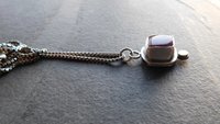 Raw Mineral Ametrine Nugget 14K Gold Dot Oxidized Sterling Silver Minimalist Pendant Necklace