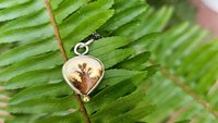 Dendritic Agate Desert Landscape Sterling Silver 14K Gold Pendant Minimalist Necklace