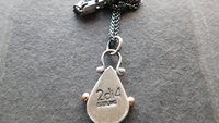 Orange Fall Foliage Dendritic Agate Scenic Stone Sterling Silver 14K Gold Minimalist Pendant Necklace