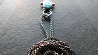 London Blue Topaz Sterling Silver 14K Gold Minimalist Pendant Necklace