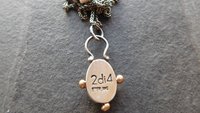 Teal Moss Kyanite Sterling Silver 14K Gold Minimalist Pendant Necklace
