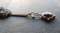 Chocolate Brown Sapphire Sterling Silver 14K Gold Minimalist Pendant Necklace