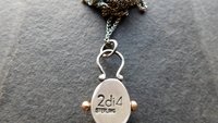 Chocolate Brown Sapphire Sterling Silver 14K Gold Minimalist Pendant Necklace
