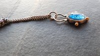 Teal Moss Kyanite Sterling Silver 14K Gold Minimalist Pendant Necklace