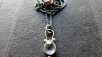 Rosecut Aquamarine Sterling Silver 14K Gold Minimalist Pendant Necklace