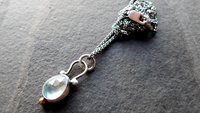 Rosecut Aquamarine Sterling Silver 14K Gold Minimalist Pendant Necklace