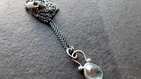 Rosecut Aquamarine Sterling Silver 14K Gold Minimalist Pendant Necklace