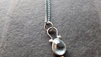 Rosecut Aquamarine Sterling Silver 14K Gold Minimalist Pendant Necklace