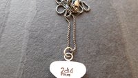 Royston American Turquoise Oxidized Sterling Silver Rope Trim Dainty Pendant Necklace