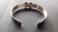 Pink Green Tourmaline Multi Stone Oxidized Sterling Silver Ornate Floral Wire Cuff Bracelet