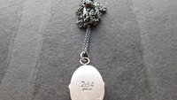 Black Spinel Rosecut Stone Textured Sterling Silver 14K Gold Mixed Metal Pendant Necklace