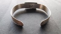Deep Green Tourmaline Raw Mineral Oxidized Sterling Silver Diamond Patterned Cuff Bracelet