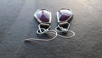 Rosecut Ruby Oxidized Sterling Silver Swing Hinge Dangle Earrings