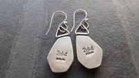 Rosecut Ruby Oxidized Sterling Silver Swing Hinge Dangle Earrings