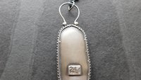 Tanzanite Multi Stone Patterned Sterling Silver Pendant Necklace