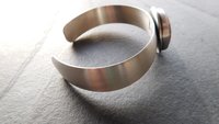 Primary Colors Vintage Millefiori Glass Oxidized Brushed Sterling Silver Cuff Bracelet