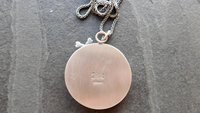 Porcelain Sugar Skull Oxidized Sterling Silver Pendant Necklace