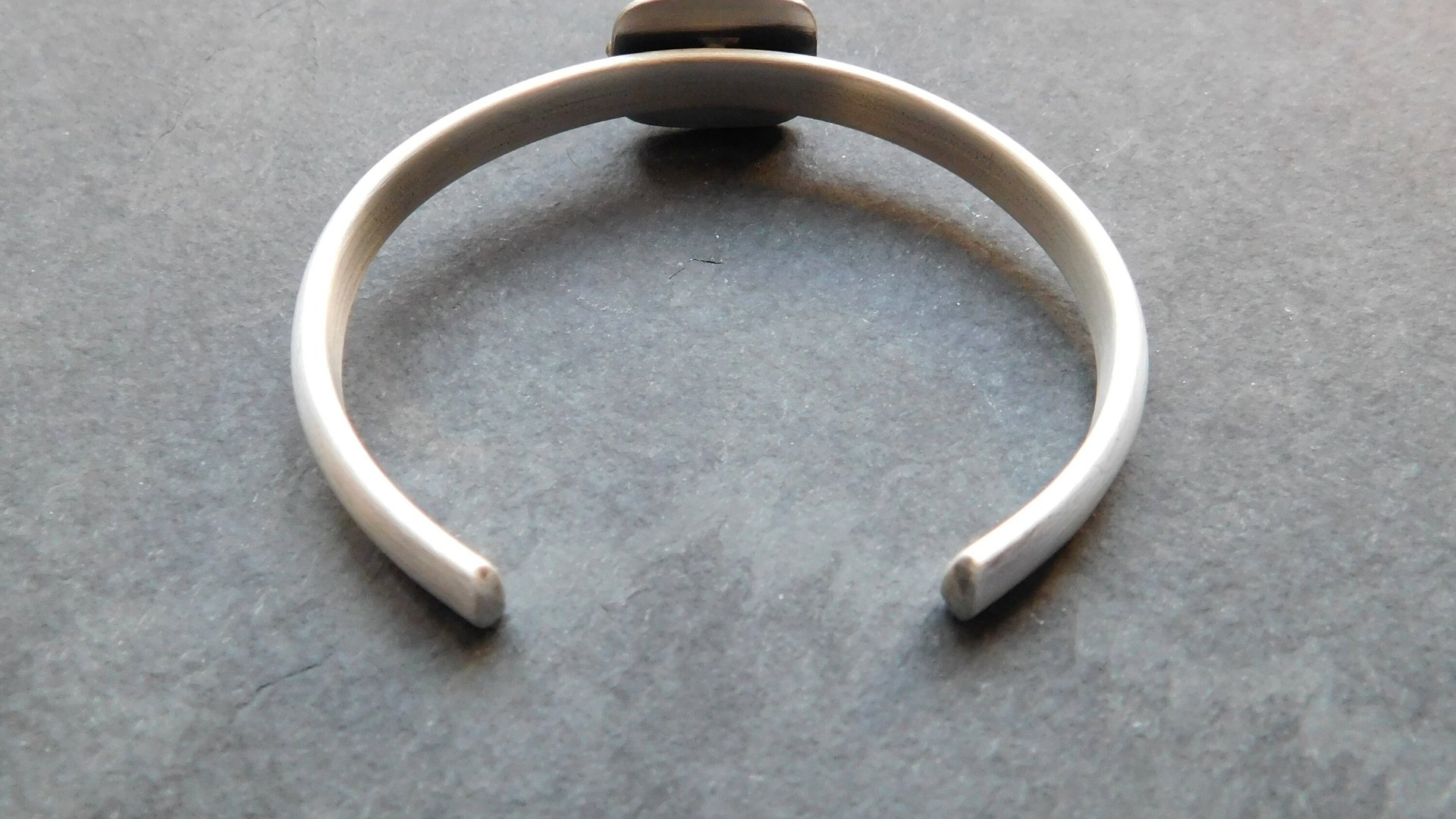 Apple Green Chrysoprase 14k Gold Accent Sterling Silver Cuff Bracelet