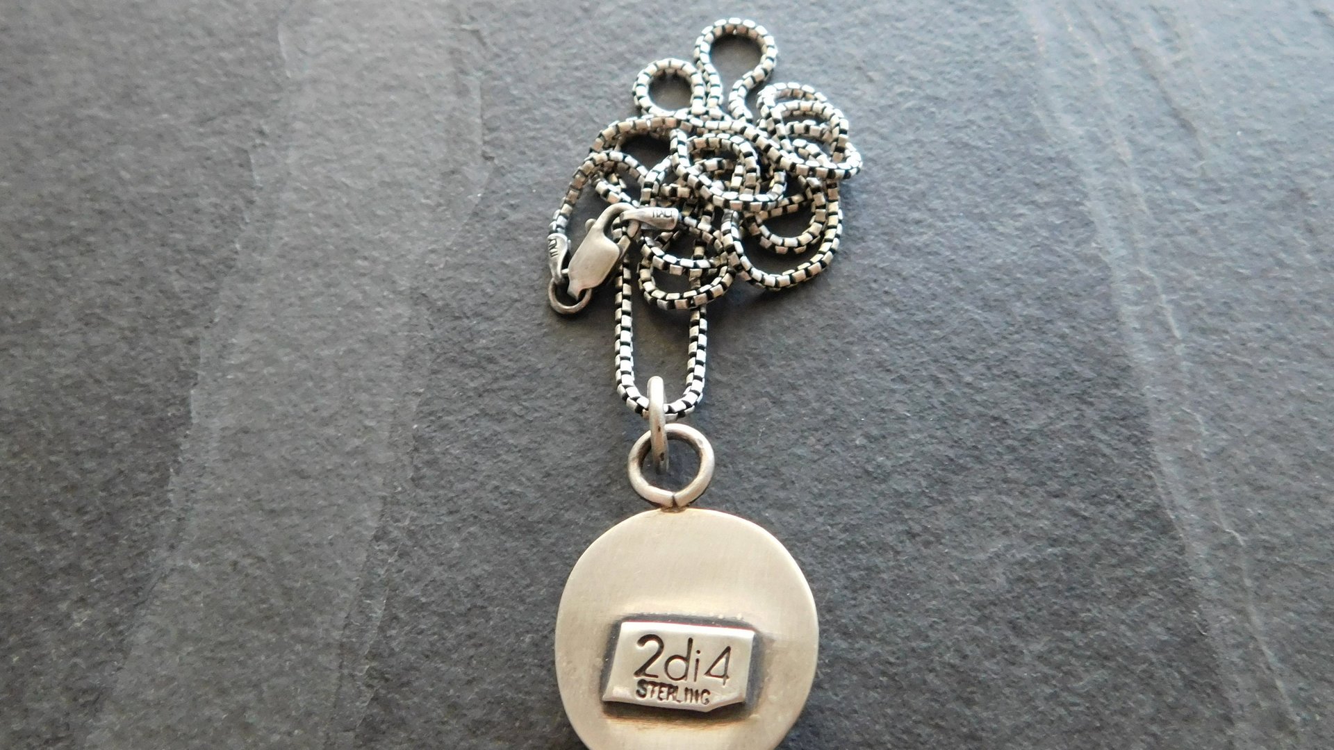 Kazakhstan Golden Hill Lavender Turquoise Nugget Sterling Silver Pendant Necklace