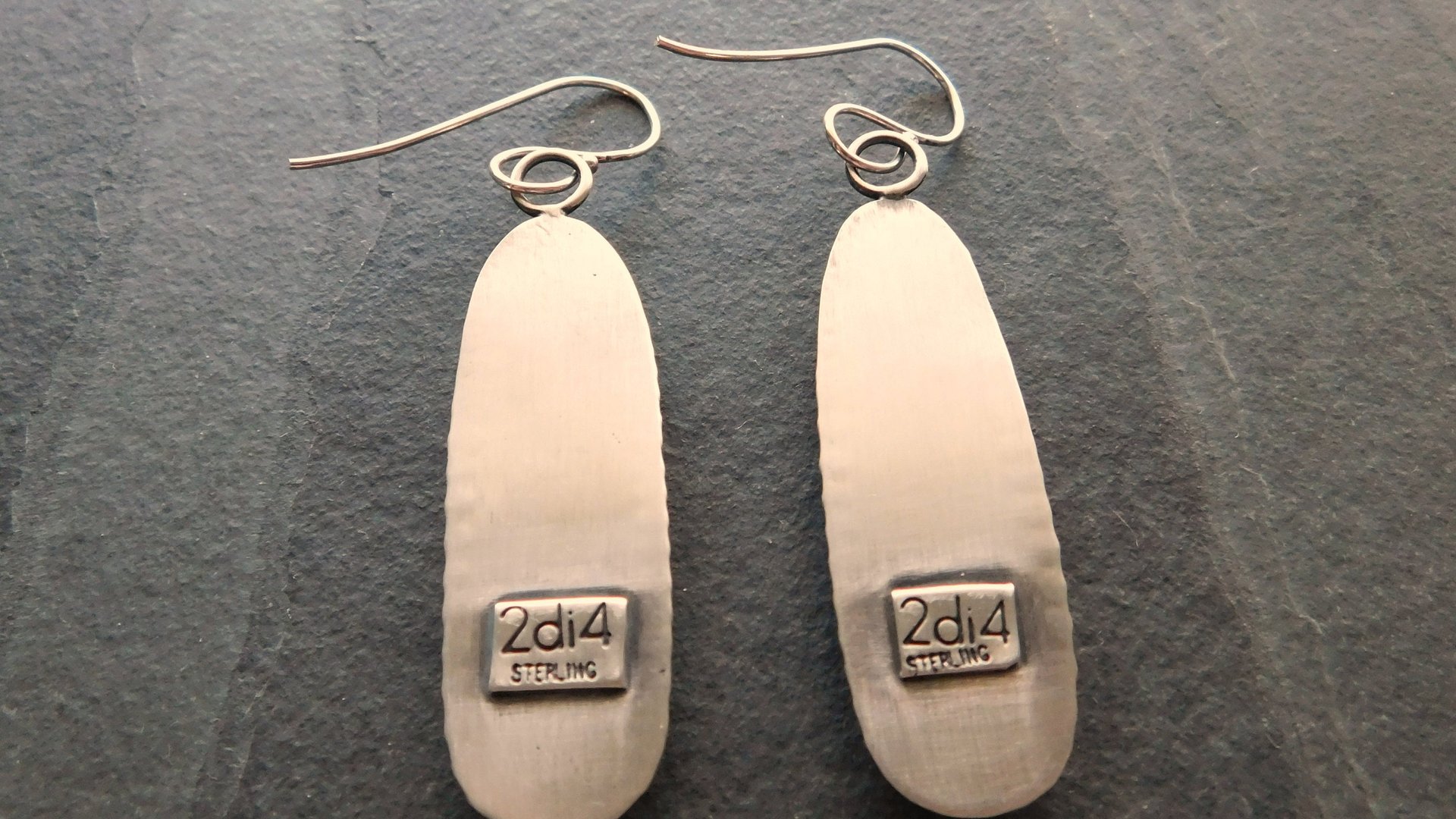 Rust Red Brown Ribbon Jasper Brown Moonstone Oxidized Sterling Silver Hand Stamped Dangle Earrings
