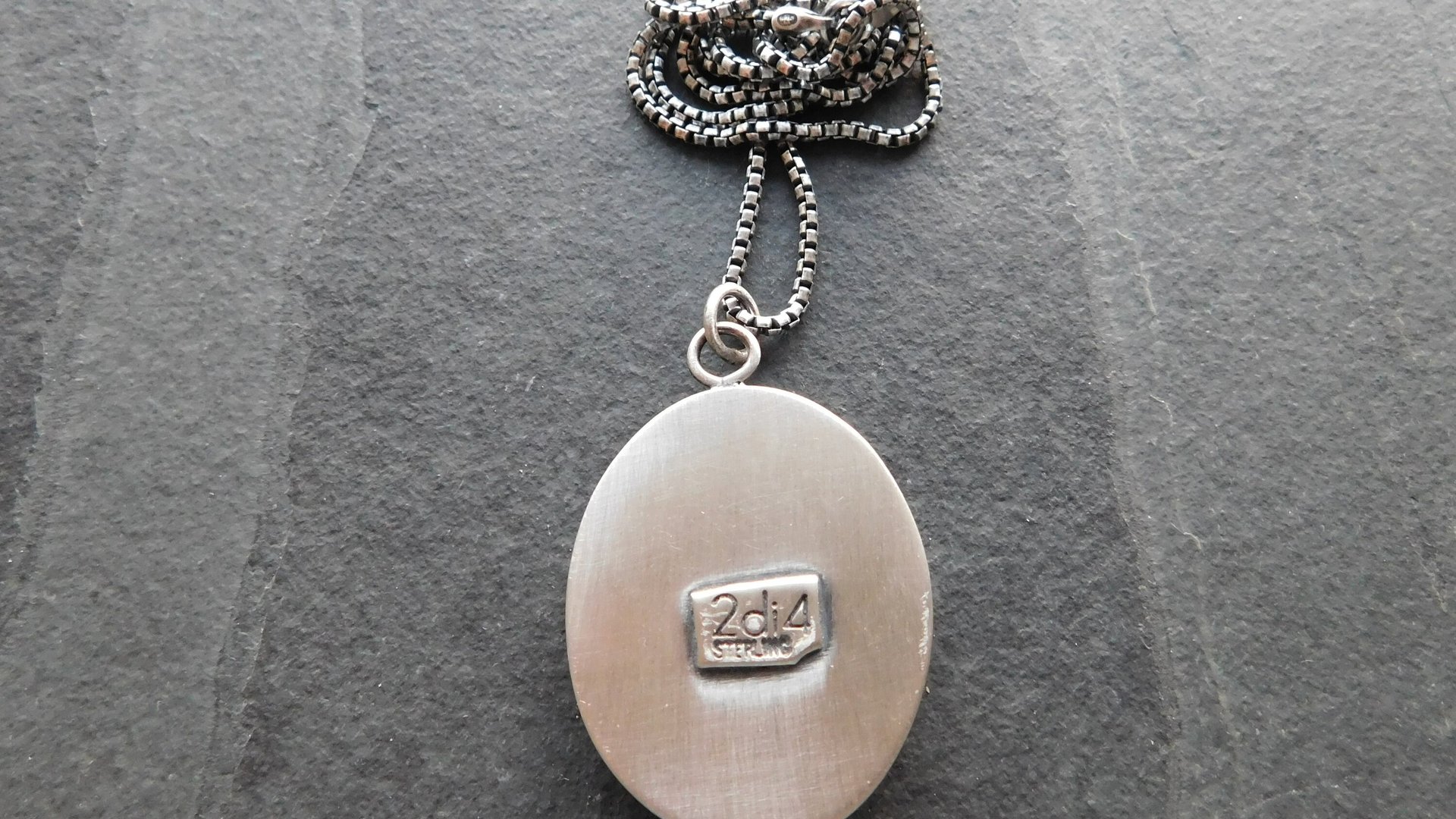 Dendritic Agate Feathers Oxidized Sterling Silver 14K Gold Mixed Metal Pendant Necklace