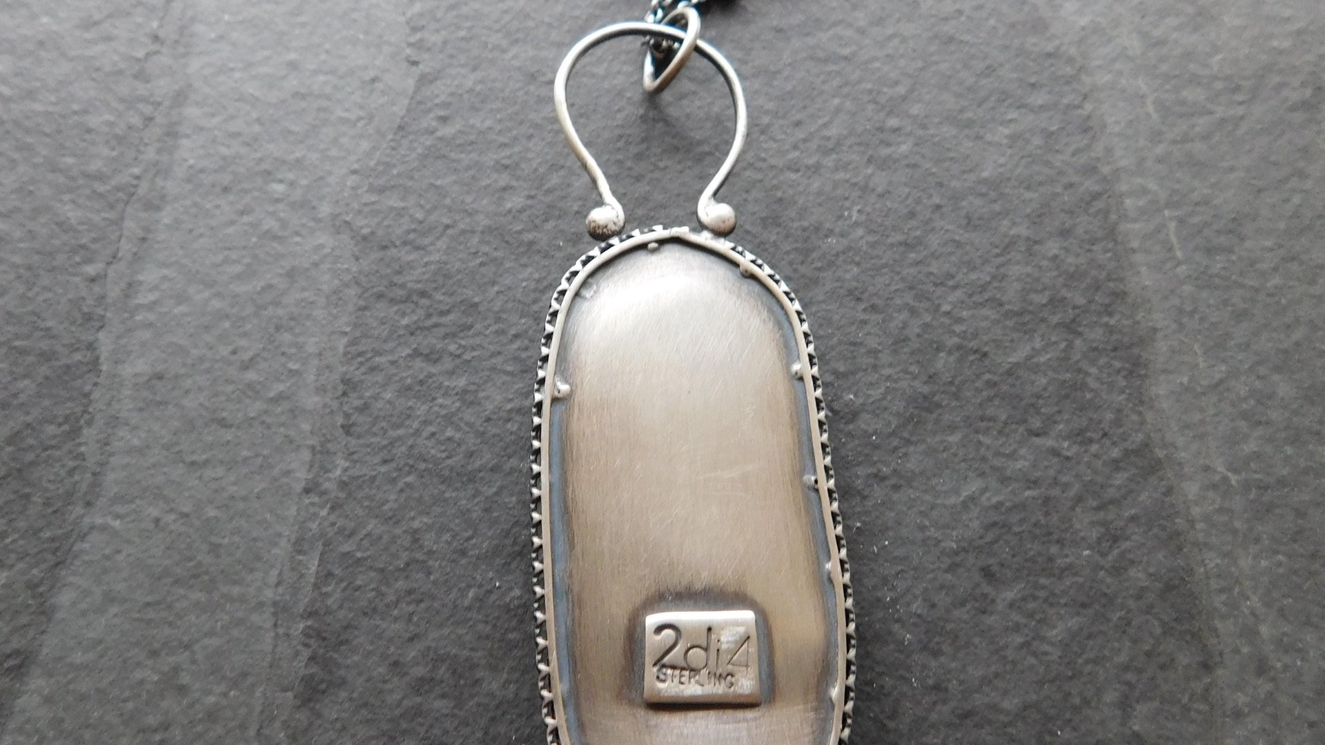 Tanzanite Multi Stone Patterned Sterling Silver Pendant Necklace