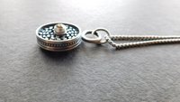Earth Tone Colored Diamond Sterling Silver Modernist Wire Pendant Necklace