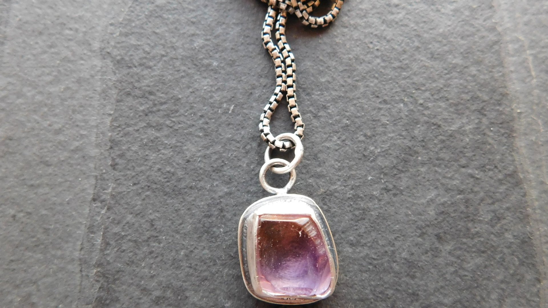 Raw Mineral Ametrine Nugget 14K Gold Dot Oxidized Sterling Silver Minimalist Pendant Necklace